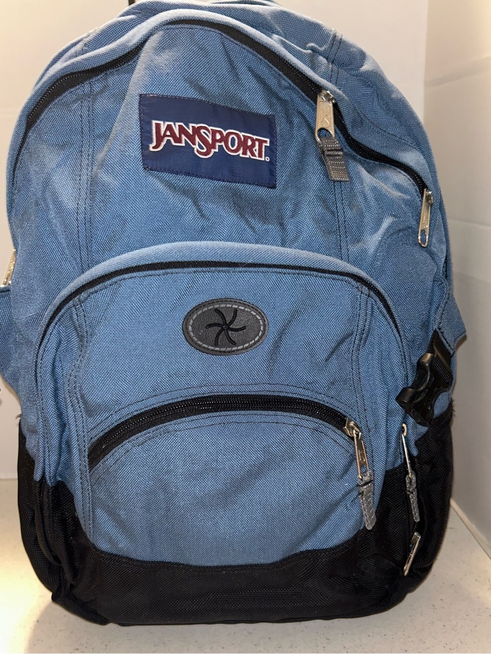 Vintage JanspirtLight Blue Air Lift Men's Backpack with Multiple Pockets